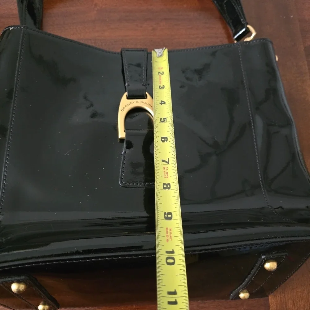 Dooney & Bourke Black Patent Leather Shoulder Bag + Dust‎ Bag
